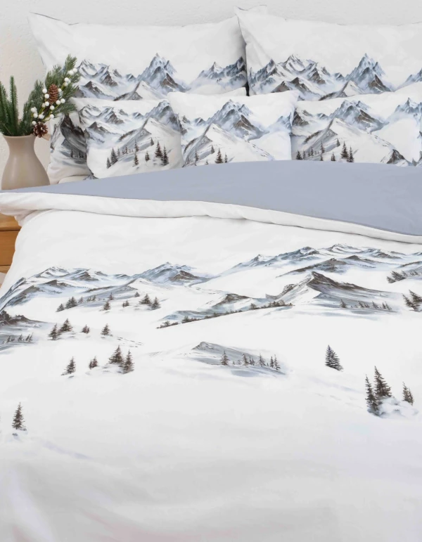 bavlněné zasněžené hory vzor
