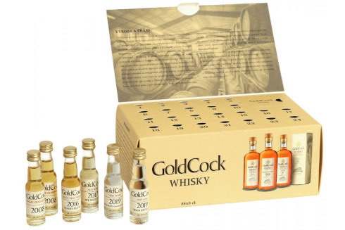 Degustační kalendář Gold Cock 24×0,02l 49,2%